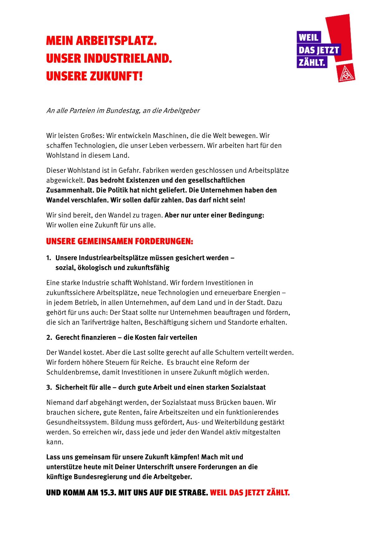 Unterschriftenaktion