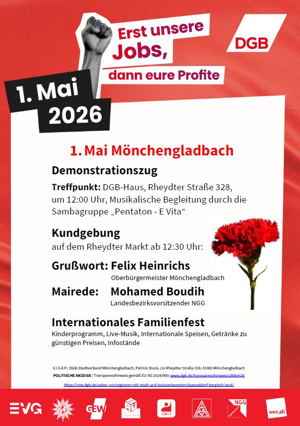 Aufruf 1. Mai Mönchengladbach
